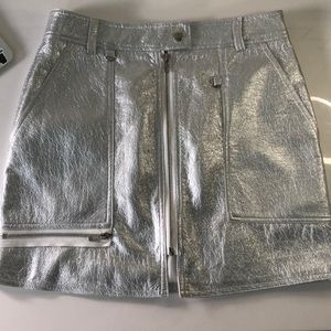 NWOT Metallic LF Carmar Mini Skirt